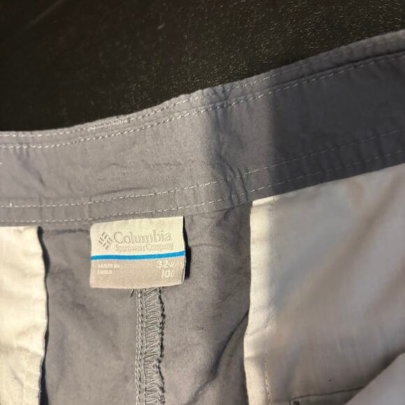 Columbia Men's Size 32 Flat Front 10" Inseam Cotton Gray Chino Shorts - Picture 6 of 7